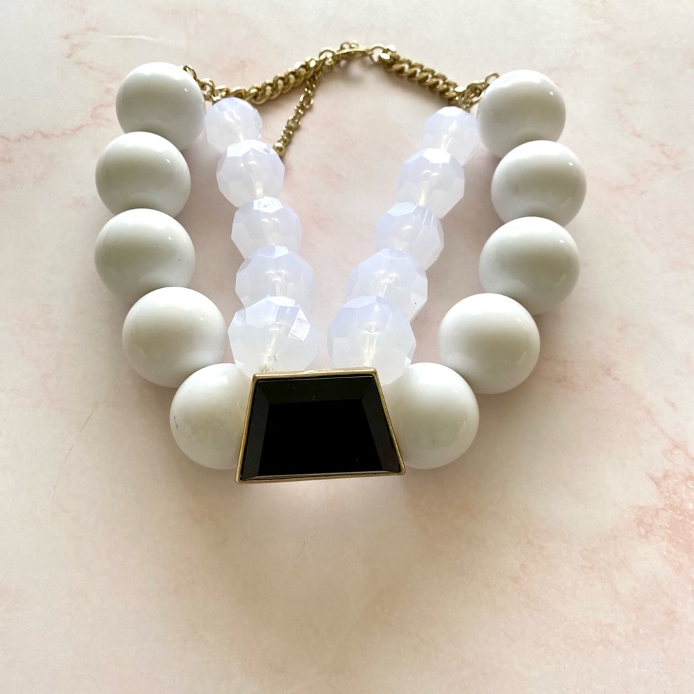 Black and White Extra Chunky Statement Necklace